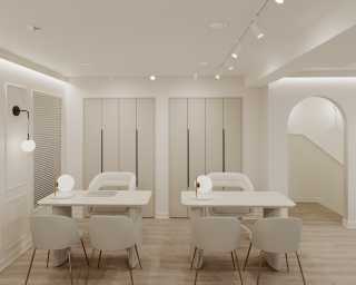 Athena Desk Scene featuring Iris Chair