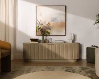 Athena TV stand- Alabaster