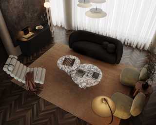 Romulus Nested Coffee Table - Viola Marble Romulus Nested Coffee Table - Viola Marble