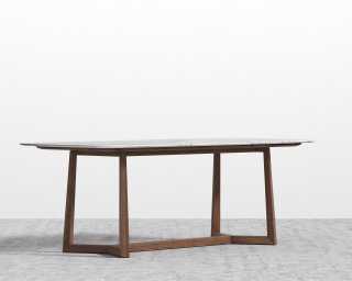 Eleanor Dining Table - Walnut - White Marble