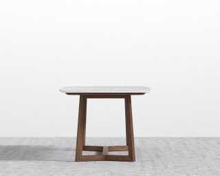 Eleanor Dining Table - Walnut - White Marble