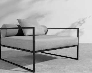 Everett Outdoor Armchair - Encino - Black Everett Outdoor Armchair - Encino - Black