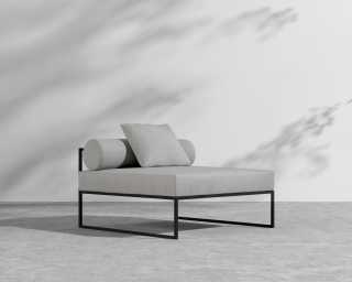 Everett Outdoor Armless - Encino - Black