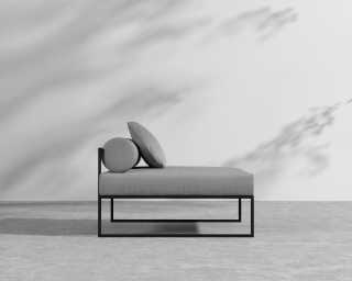 Everett Outdoor Armless - Encino - Black