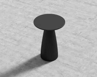 Gallus Side Table - Black Concrete