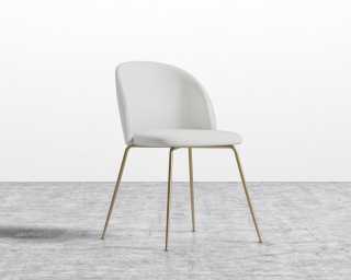 Iris Chair - Microfiber - Trento Eggshell- Brass Base Iris Chair - Microfiber - Trento Eggshell- Brass Base