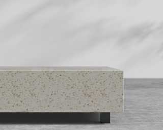 Liza Coffee Table - 40 x 60 - White Terrazzo