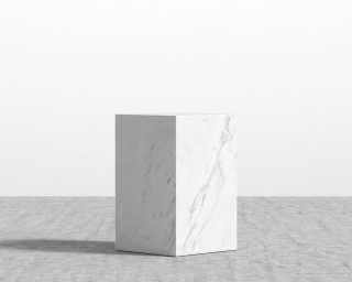 Liza Side Table - White Carrara Marble