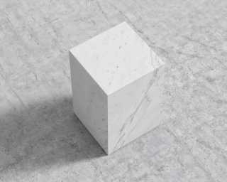 Liza Side Table - White Carrara Marble