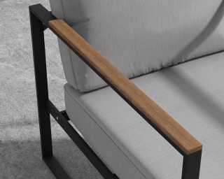 Louis Outdoor Armchair - Encino - Black Frame Louis Outdoor Armchair - Encino - Black Frame