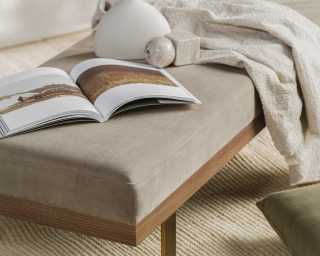 Maria Bench in Taupe Maria Bench in Taupe