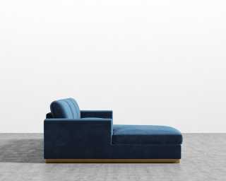 Noah Sectional - Brass - Plush Velvet - Cobalt Noah Sectional - Brass - Plush Velvet - Cobalt