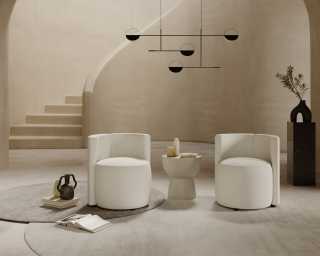 Reya Sectional Scene featuring Nova Lounge Chair, Asha Rug Round and Maria Coffee and Side Table Reya Sectional Scene featuring Nova Lounge Chair, Asha Rug Round and Maria Coffee and Side Table