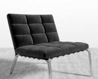Rove Pavilion Lounge Chair - Vintage Velvet - Black