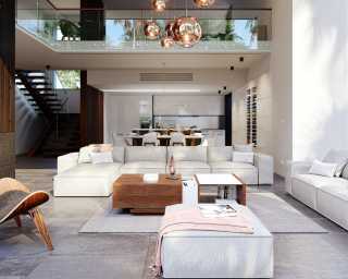 Porter Extended Modular and Truman Coffee Table Scene (Horizontal)