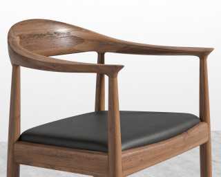 Round Chair - Walnut - Monaco Black