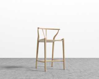Wishbone Counter Stool - Natural with natural seat Wishbone Counter Stool - Natural with natural seat