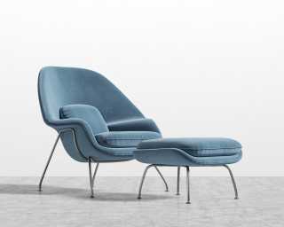 Womb Chair and Ottoman - Plush Velvet - Solstice