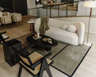 Diane Sofa Scene with Javert Armchair 