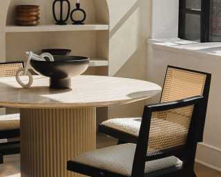 Athena Dining Table Scene with Javert Dining chairs Athena Dining Table Scene with Javert Dining chairs