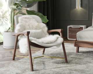 Aubrey Lounge Chair - Trento Eggshell