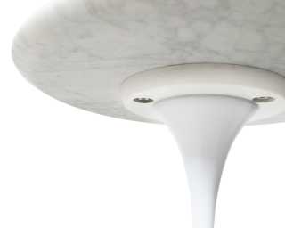 Saarinen Tulip Side Table - White Cararra Marble + White Base Saarinen Tulip Side Table - White Cararra Marble + White Base