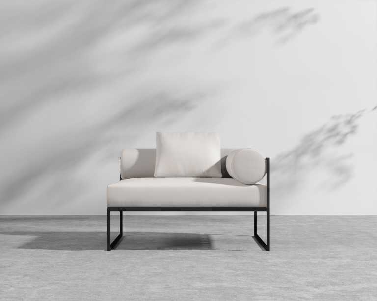 Everett Outdoor Right Corner - Palisades - Black Everett Outdoor Right Corner - Palisades - Black