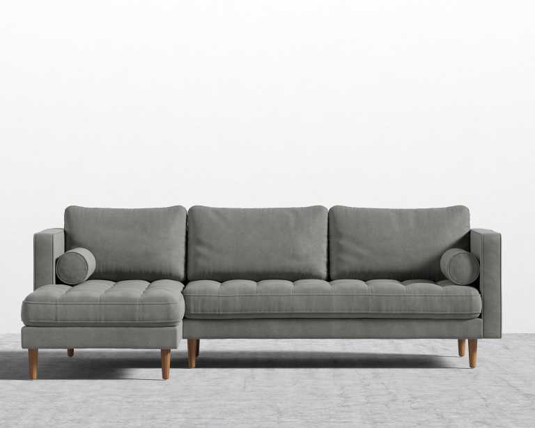 Luca Sectional - Venice Suede - Strato