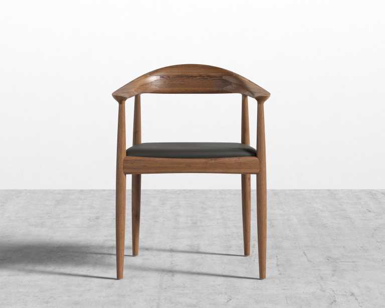 Round Chair - Walnut - Monaco Black