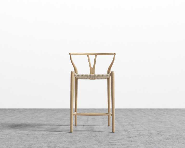 Wishbone Counter Stool - Natural with natural seat Wishbone Counter Stool - Natural with natural seat
